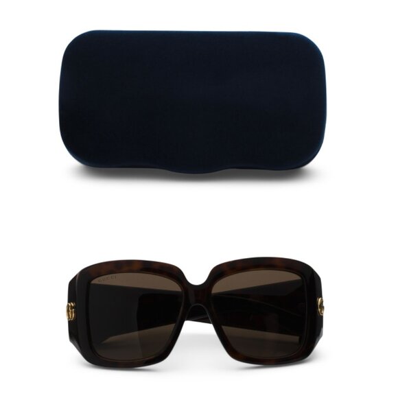 GUCCI Havana Brown 55mm Core Sunglasses - Picture 1 of 2